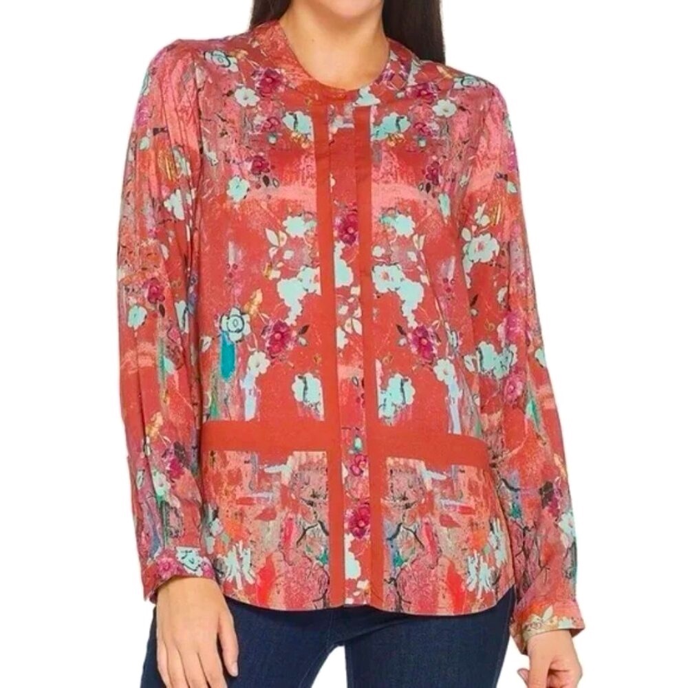 Tolani Collection Large Adele Modal Button Up Shi… - image 1